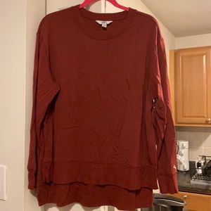 Joy lab high low dark red sweatshirt